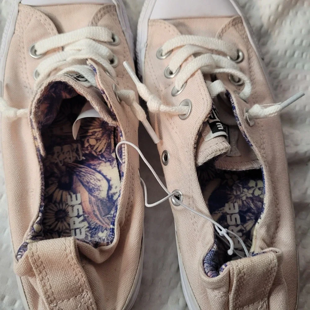 Converse Chuck Taylor All Star Shoreline Peach Floral Slip On Sneakers 560872F 6